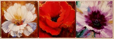 Malerei mit dem Titel "Frühlingsblumen" von Clarissa Ihly, Original-Kunstwerk, Öl