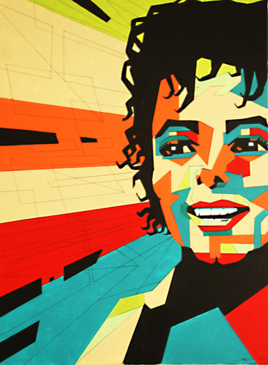 Painting titled "MJ - Icons grafics…" by Kevin Bardin, Original Artwork, Acrylic