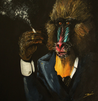 Peinture intitulée "Smoky drill" par Kevin Bardin, Œuvre d'art originale, Acrylique