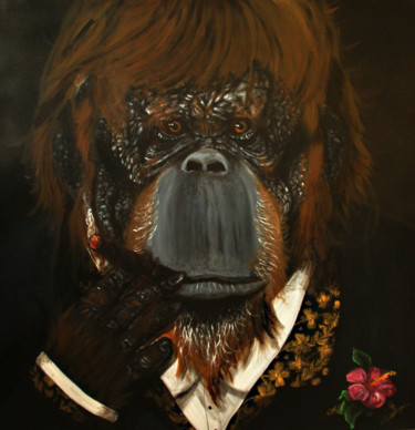 Painting titled "Ambassador of Borneo" by Kevin Bardin, Original Artwork, Acrylic
