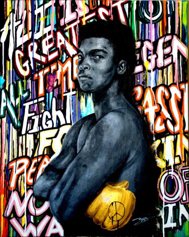Painting titled "Ali" by Kevin Bardin, Original Artwork, Acrylic