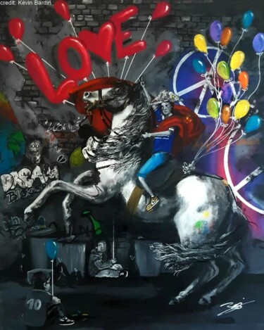 Pintura titulada "Empereur de l'amour" por Kevin Bardin, Obra de arte original, Acrílico Montado en Bastidor de camilla de m…