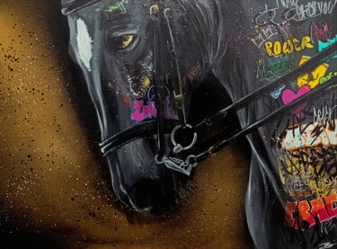 Ζωγραφική με τίτλο "Crack" από Kevin Bardin, Αυθεντικά έργα τέχνης, Ακρυλικό Τοποθετήθηκε στο Ξύλινο φορείο σκελετό