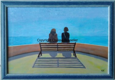 Painting titled "Discussion" by Clarisse Messelier, Original Artwork, Acrylic