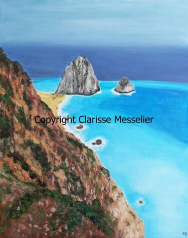 Painting titled "Zante" by Clarisse Messelier, Original Artwork, Acrylic