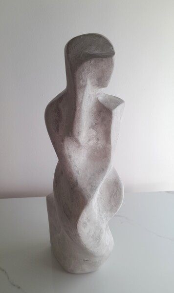 Sculpture titled "Seated Figure" by Clark Camilleri, Original Artwork, Cement