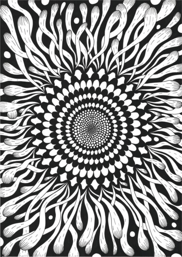 Drawing titled "Psychedelic" by Clart, Original Artwork, Marker