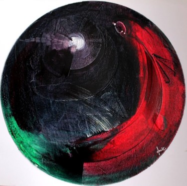 Pittura intitolato "espace-temps.jpg" da Clau Redier-Clément, Opera d'arte originale, Olio