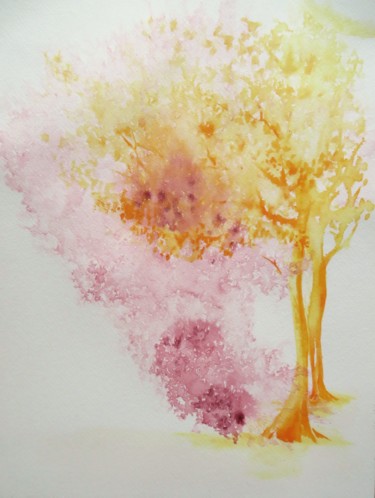 Pintura titulada "Renaissance - arbre…" por Clau Redier-Clément, Obra de arte original, Tinta