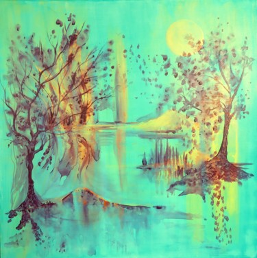 Pintura intitulada "L'arbre qui voulait…" por Clau Redier-Clément, Obras de arte originais, Acrílico Montado em Armação em m…