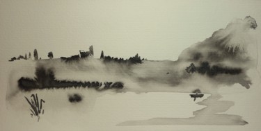 Картина под названием "Equilibre instable…" - Clau Redier-Clément, Подлинное произведение искусства, Чернила