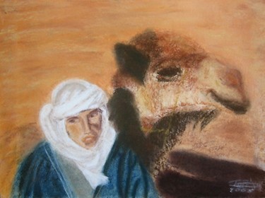 Peinture intitulée "Le chameau" par Claude, Œuvre d'art originale, Huile
