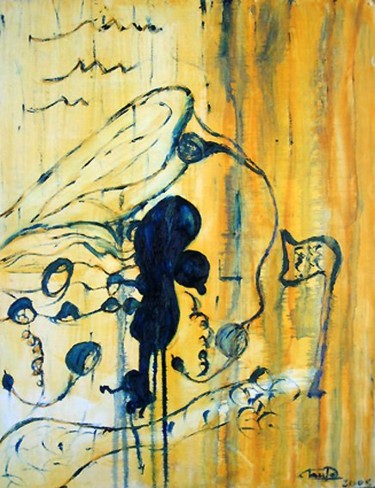 Peinture intitulée "Le cri" par Claude, Œuvre d'art originale, Huile