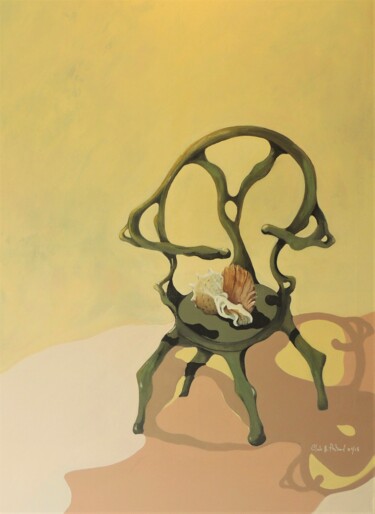 Peinture intitulée "vanité-au-coquillage" par Claude André Thibaud, Œuvre d'art originale
