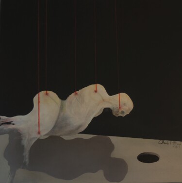 Pittura intitolato "L'APPÂT / THE BAIT" da Claude André Thibaud, Opera d'arte originale