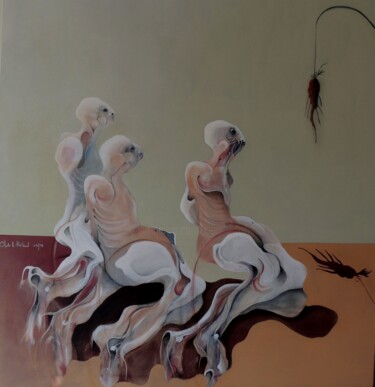 Pintura intitulada "LA COURSE AU BONHEU…" por Claude André Thibaud, Obras de arte originais, Acrílico