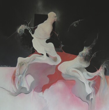 Malarstwo zatytułowany „ADIEU/ FAREWELL” autorstwa Claude André Thibaud, Oryginalna praca, Akryl Zamontowany na Drewniana ra…