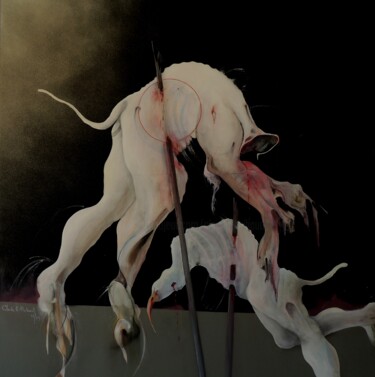 Pintura titulada "PARCE QUE DIFFERENT…" por Claude André Thibaud, Obra de arte original, Acrílico Montado en Bastidor de cam…