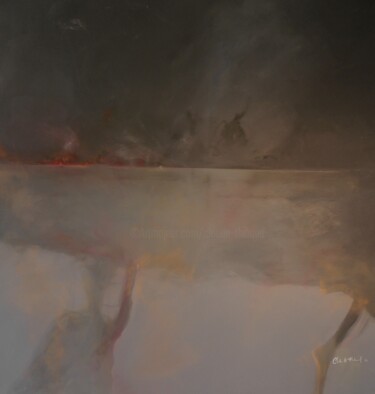Картина под названием "TERRE BRULÉE / BURN…" - Claude André Thibaud, Подлинное произведение искусства, Акрил Установлен на Д…
