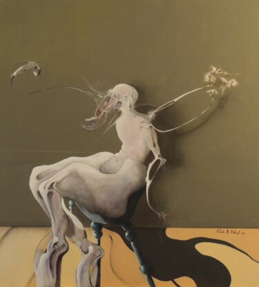 Malarstwo zatytułowany „A L'AUBE / AT DAWN” autorstwa Claude André Thibaud, Oryginalna praca, Akryl Zamontowany na Drewniana…