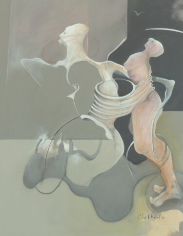 Peinture intitulée "L'ENLÈVEMENT/ABDUCT…" par Claude André Thibaud, Œuvre d'art originale, Acrylique