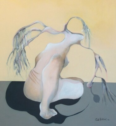 Painting titled "CORPS DE FLEUR/BODY…" by Claude André Thibaud, Original Artwork, Acrylic
