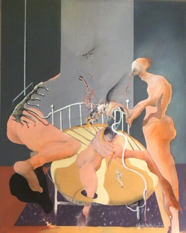 Malerei mit dem Titel "CROQUE-MITAINES / B…" von Claude André Thibaud, Original-Kunstwerk, Acryl