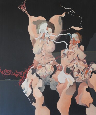 Painting titled "NUS 2" by Claude André Thibaud, Original Artwork