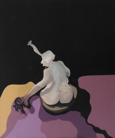 Peinture intitulée "LA MUSICIENNE" par Claude André Thibaud, Œuvre d'art originale, Acrylique