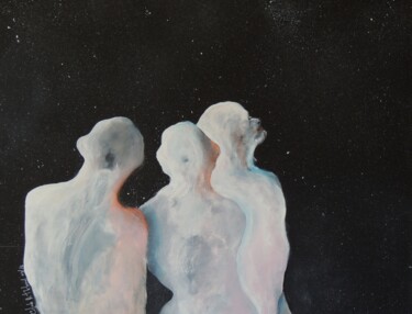 Painting titled "CONTEURS D'ETOILES/…" by Claude André Thibaud, Original Artwork, Acrylic