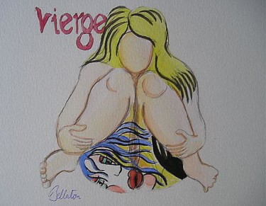 Peinture intitulée "Vierge" par Claude Bellaton, Œuvre d'art originale