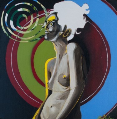 Dessin intitulée "Modèle nu" par Claude Bellaton, Œuvre d'art originale