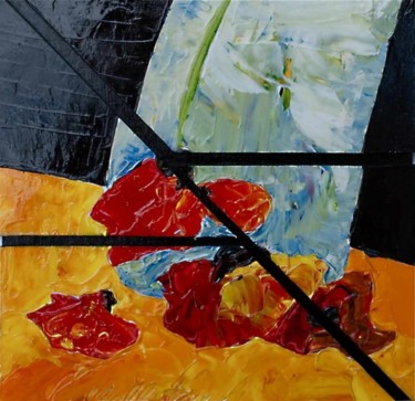 Peinture intitulée "construction floral…" par Claude Bellaton, Œuvre d'art originale