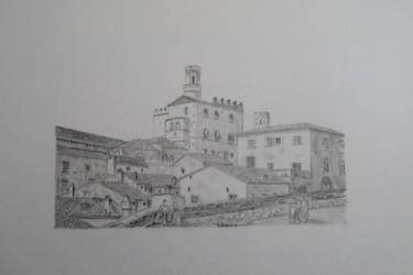 Zeichnungen mit dem Titel "Volterra" von Claude Berghmans, Original-Kunstwerk, Bleistift