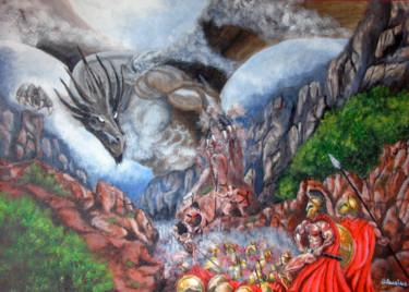 Peinture intitulée "Dragon" par Claude Blaesius, Œuvre d'art originale, Acrylique