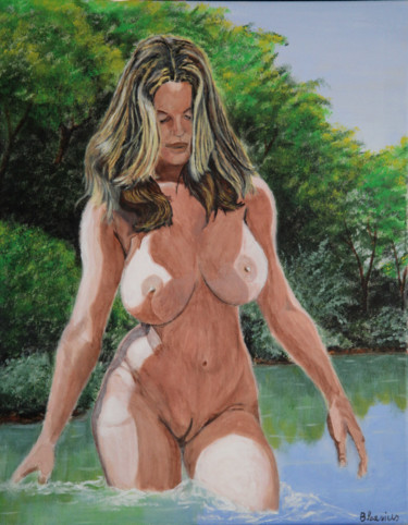 Un moment de sérénité Peinture intitulée "Un moment de séréni…" par Claude Blaesius, Œuvre d'art originale, Acrylique