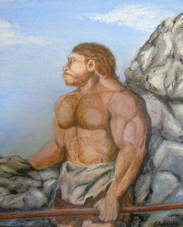 绘画 标题为“Néandertal” 由Claude Blaesius, 原创艺术品, 丙烯