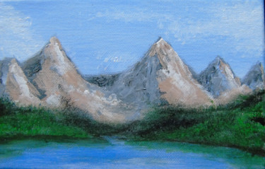 Malerei mit dem Titel "Montagne 2" von Claude Blaesius, Original-Kunstwerk, Acryl