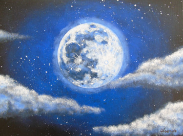제목이 "Clair de lune"인 미술작품 Claude Blaesius로, 원작, 아크릴