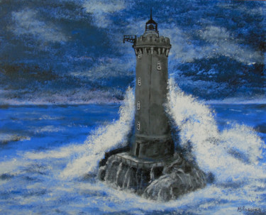 Painting titled "Phare" by Claude Blaesius, Original Artwork, Acrylic