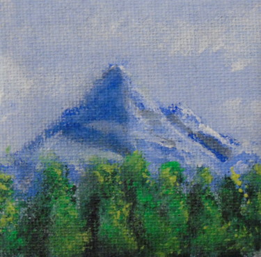 Painting titled "montagne1" by Claude Blaesius, Original Artwork, Acrylic