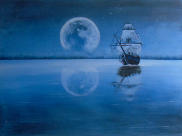 Painting titled "Voyage" by Claude Blaesius, Original Artwork, Acrylic