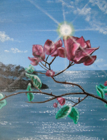 Painting titled "Rayon de Soleil" by Claude Blaesius, Original Artwork, Acrylic