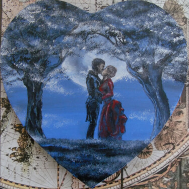 Картина под названием "Saint Valentin" - Claude Blaesius, Подлинное произведение искусства, Акрил