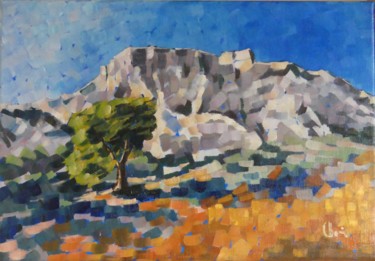 Pintura intitulada "Sainte Victoire Ter…" por Claude Bonnin, Obras de arte originais, Acrílico