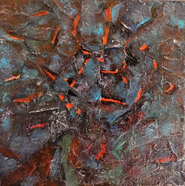 Painting titled "Magma" by Claude Bonnin, Original Artwork, Acrylic
