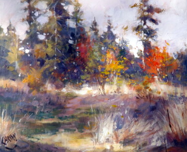 Painting titled "IMPRESSION D'AUTOMNE" by Claude Carvin, Original Artwork