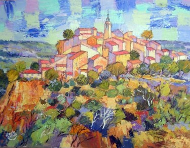 Painting titled "ROUSSILLON" by Claude Carvin, Original Artwork