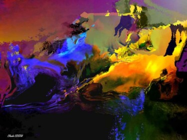 Digital Arts titled "Le temps du chaos" by Claude Cossu, Original Artwork, Digital Painting