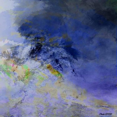 Arts numériques intitulée "La roche des tempêt…" par Claude Cossu, Œuvre d'art originale, Peinture numérique